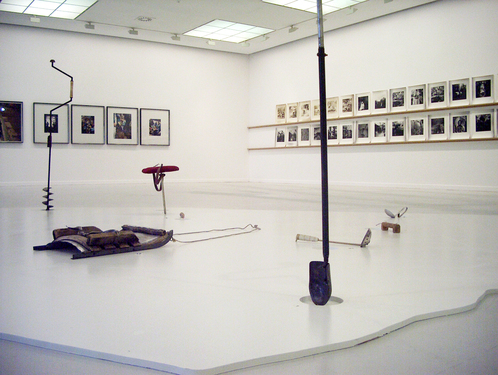 <p>Vladimir Arkhipov,<em>&nbsp;Fishery #1</em>, 2003 (installation view, Horizons of reality, 15 March &ndash; 1 June 2003, M HKA)&nbsp;</p>
&#169; Vladimir Arkhipov. Photo: M HKA, 2003