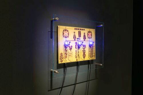 <p>Nour Shantout, <i>Evidence</i>, 2025 (installation view&nbsp;<i>we refuse_d,&nbsp;</i>Mathaf: Arab Museum of Modern Art, Doha 2025 - 2026)</p>© the artist — photo: Ali Al-Anssari, courtesy of Qatar Museums 2025