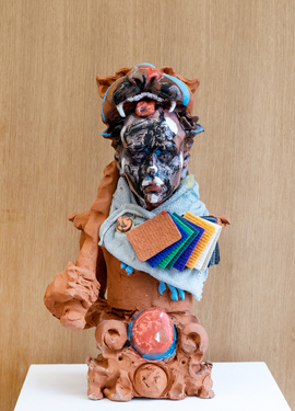 <p>Nadia Naveau,<i> Nicholas Heracles</i>, 2012 (installation view <i>EXTRA MUROS: M HKA On the spot</i>, Base-Alpha Gallery, Antwerp, 9/05/2026 – 30/06/2026)</p>© the artist — photo: M HKA, 2026