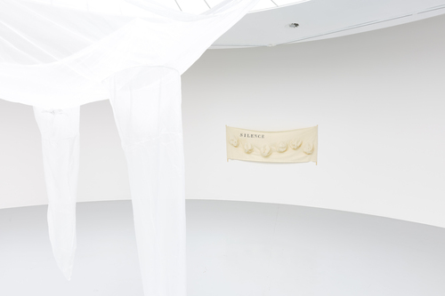 <p>Nicola L., <i>Silence</i>, 1972 (installation view&nbsp;<i>Nicola L. — When the Earth Turned the Other Way</i>, M HKA, Antwerp, 2026)</p>© Nicola L. Collection & Archive — photo: We Document Art, 2026