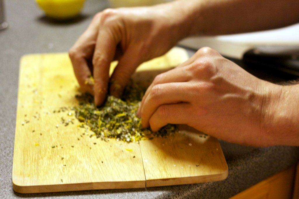 Herb mix after lemon zesting
