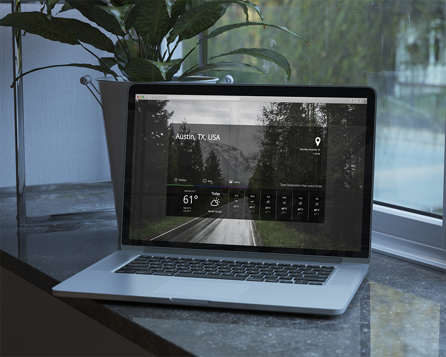 Weather App Design Mockup