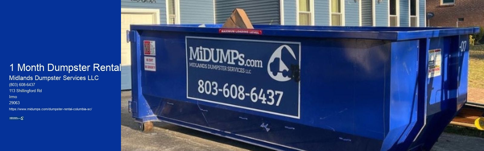 1 Month Dumpster Rental