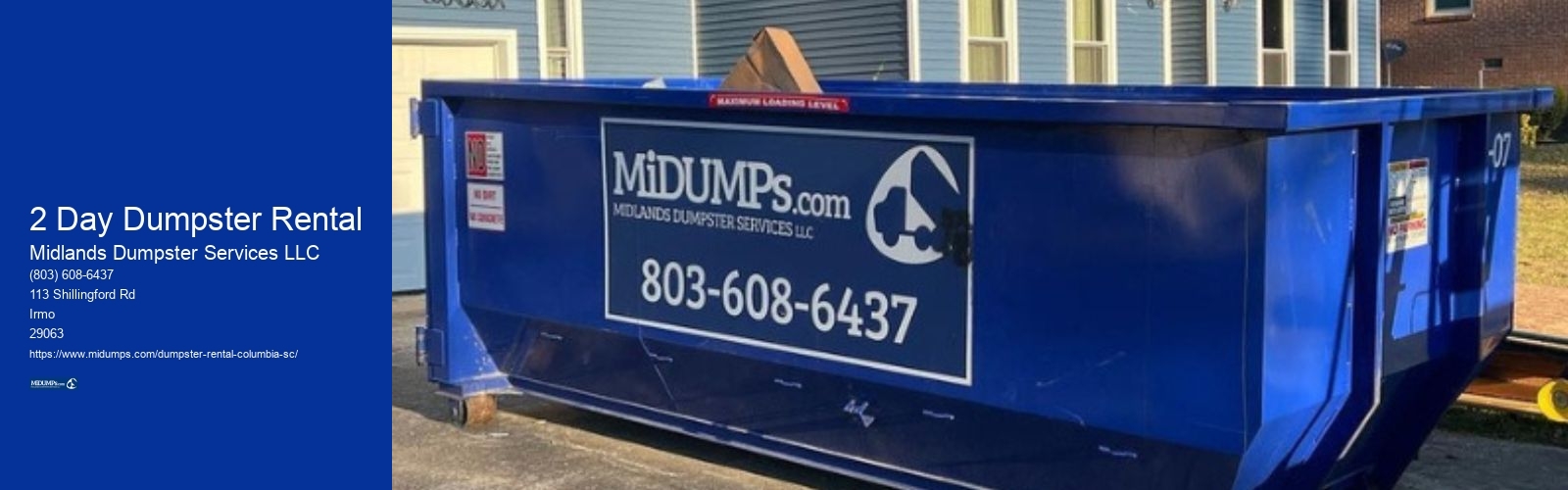 2 Day Dumpster Rental