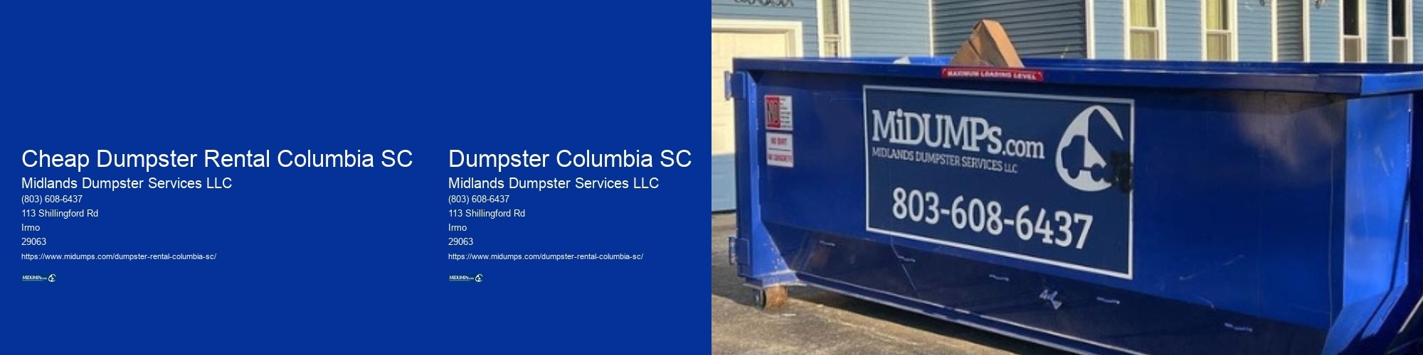 Dumpster Rental Columbia SC Cost