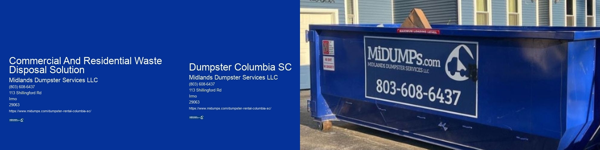 Dumpster Sizes Columbia SC