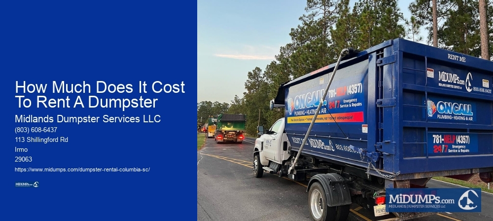 Columbia Dumpster Rentals Price