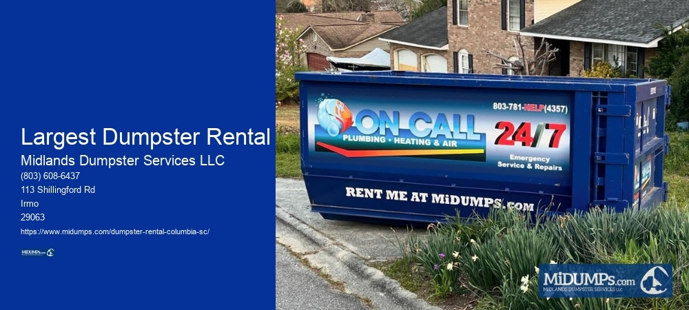 Dumpster Rental Columbia SC Prices