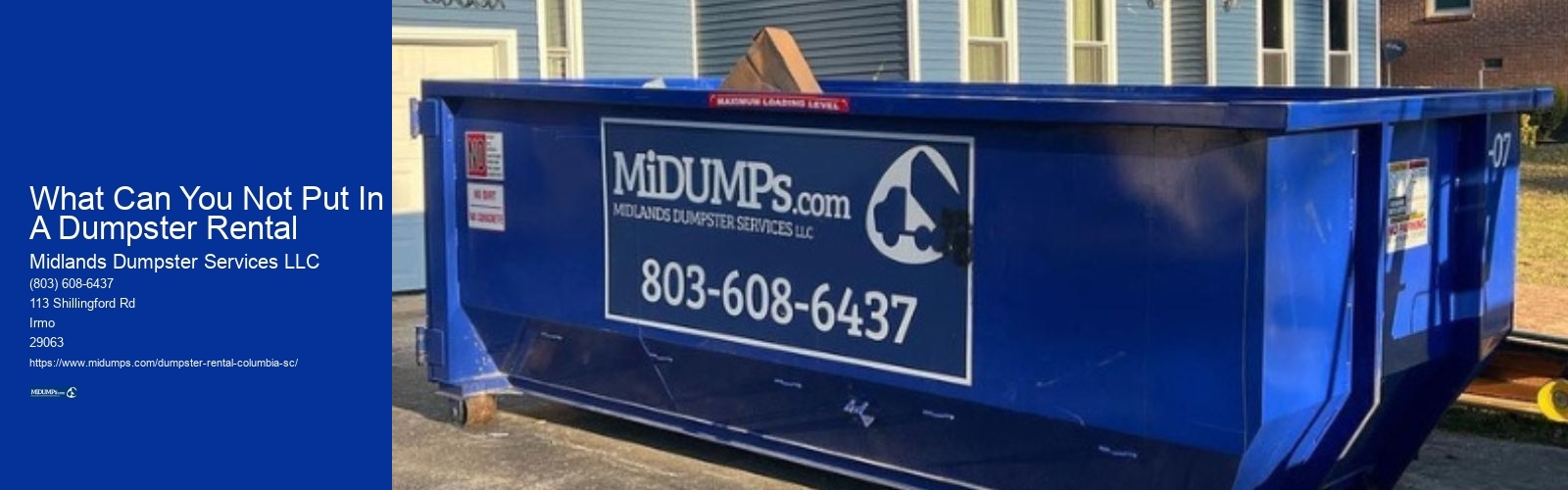 What Can You Not Put In A Dumpster Rental