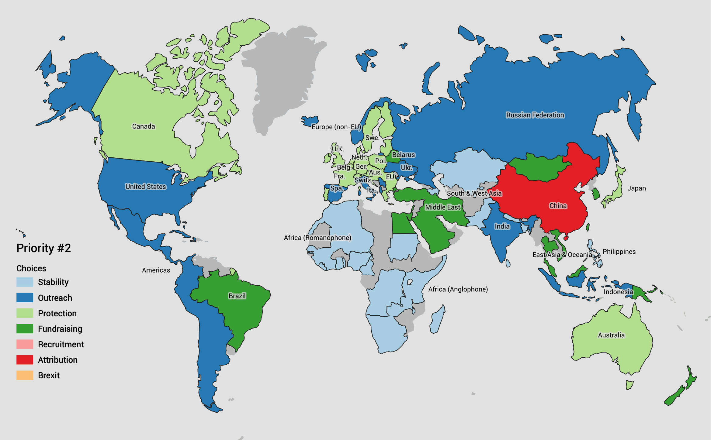 Second priority for OSMF by region