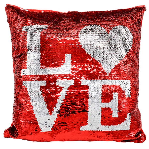L<3VE Sequin Pillow