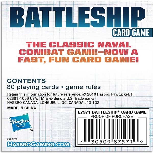 Battleship Classic Card Game Mind Games US