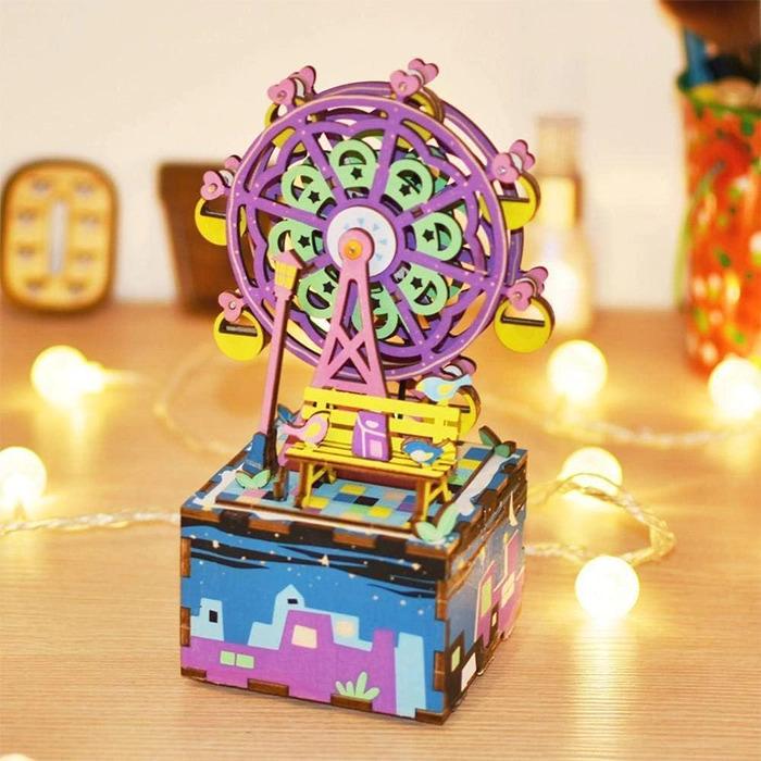 3D Wooden Puzzle Music Box Ferris Wheel