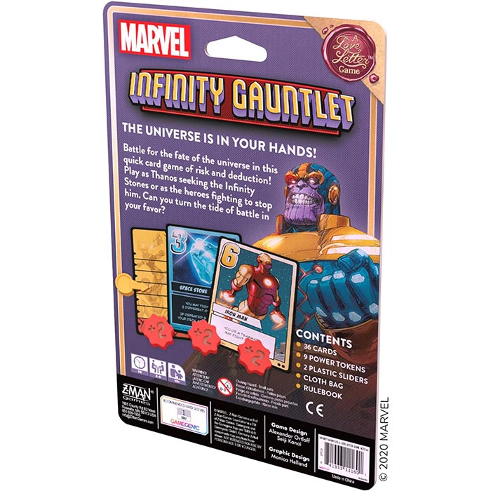 Z-Man Games INFINITY GAUNTLET:A LOVE LETTER GAME | Duty Free | BestValue