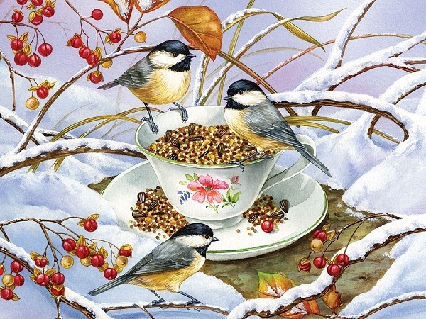 Chickadee Tea – Jigsaw Puzzle – 275 pcs