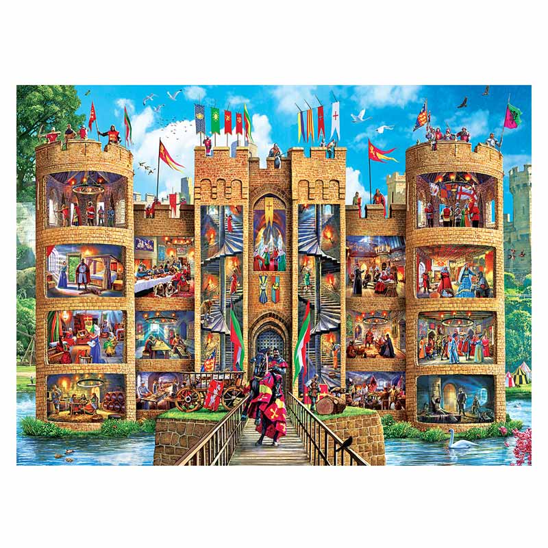 MasterPieces EZGrip Cut-Aways Medieval Castle Large 1000 Piece Jigsaw Puzzle