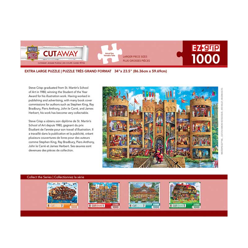 MasterPieces EZGrip Cut-Aways Medieval Castle Large 1000 Piece Jigsaw Puzzle
