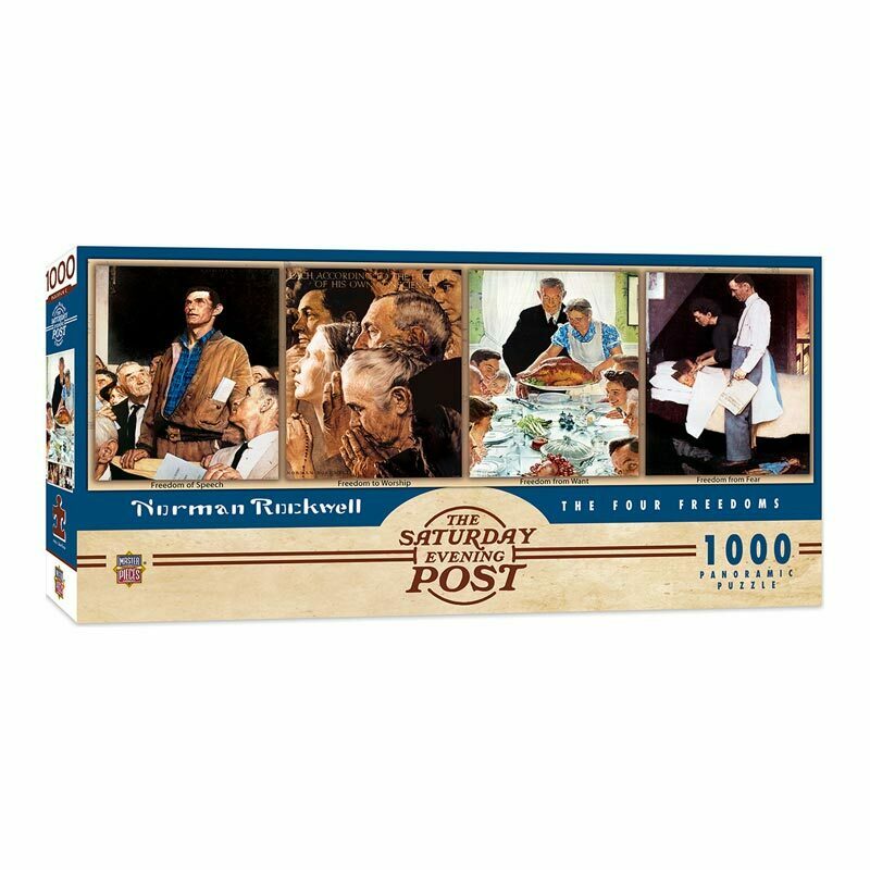 MasterPieces The Four Freedoms Rockwell 1000 Piece Panoramic Jigsaw ...