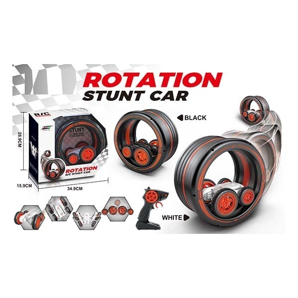 Remote Control Rotation Remote Control - Rotation Stunt Car White 2.4G | Mind Games Canada