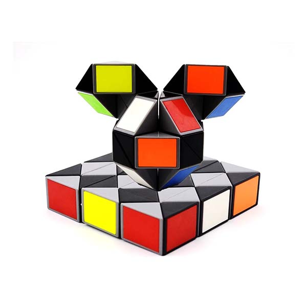 GOLDGE 15-delige Mini Magic Snake Cube Puzzel - Regenboog Twist Speelgoed Voor Kinderen En Volwassenen