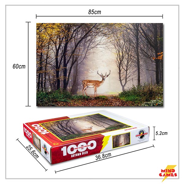 Autumn Deer 1000 Pieces Jigsaw Puzzlev
