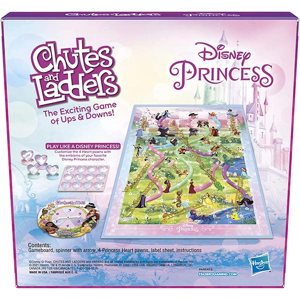 Hasbro Chutes And Ladders Disney Princess Edition Board Game Mind