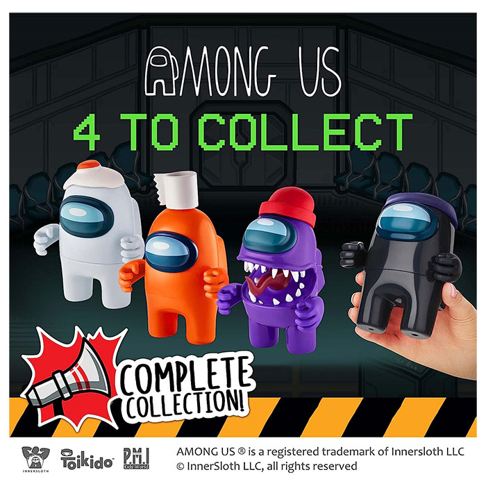 Among Us Crewmate Figure With Stamper 4.5 Inch Tall! Characters Will Vary Mind Games Canada