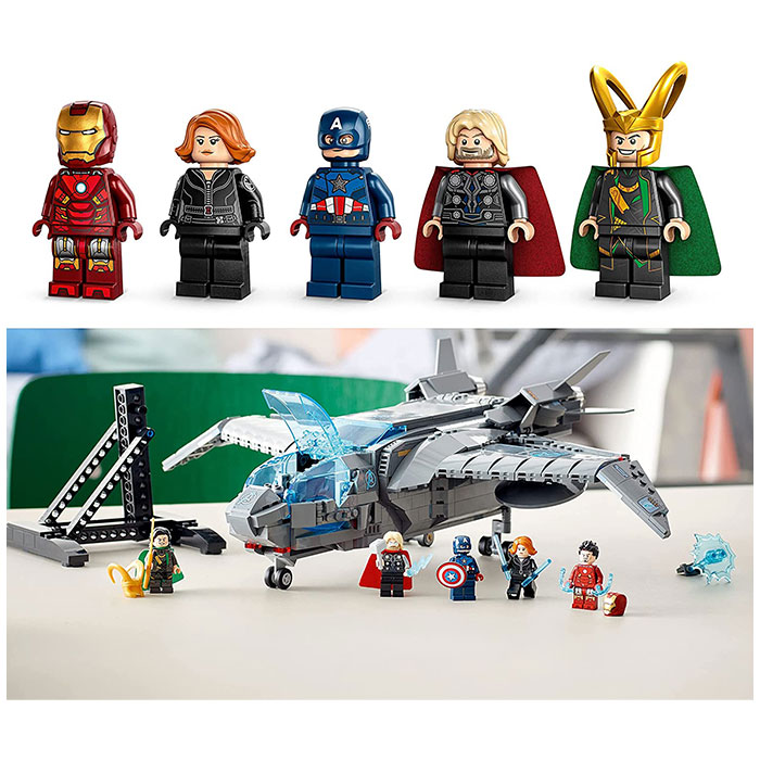 LEGO Marvel The Avengers Quinjet,Spaceship Iron Man,Black Widow