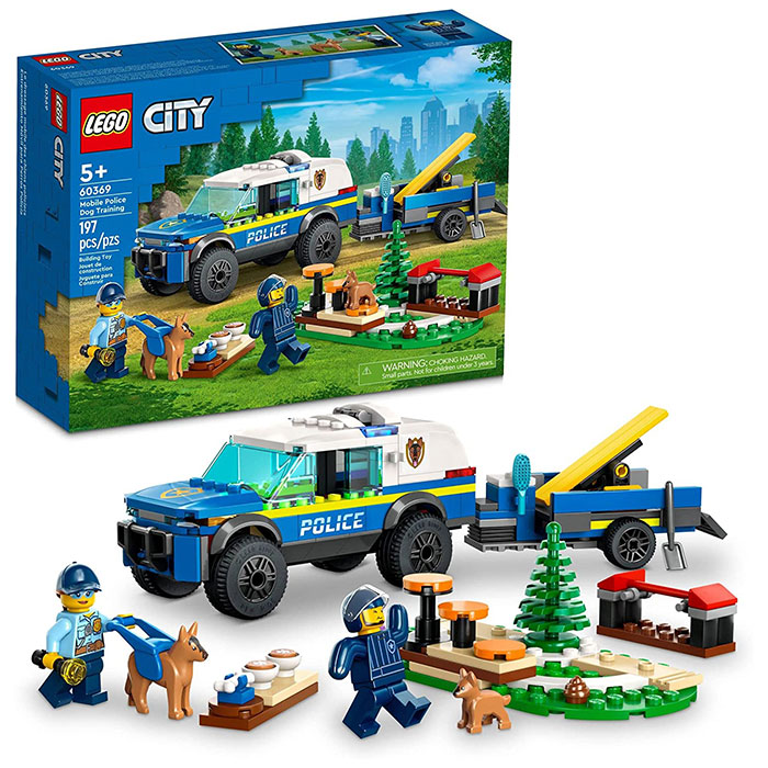 LEGO City Mobile Police Dog Training, SUV Toy Car With Trailer