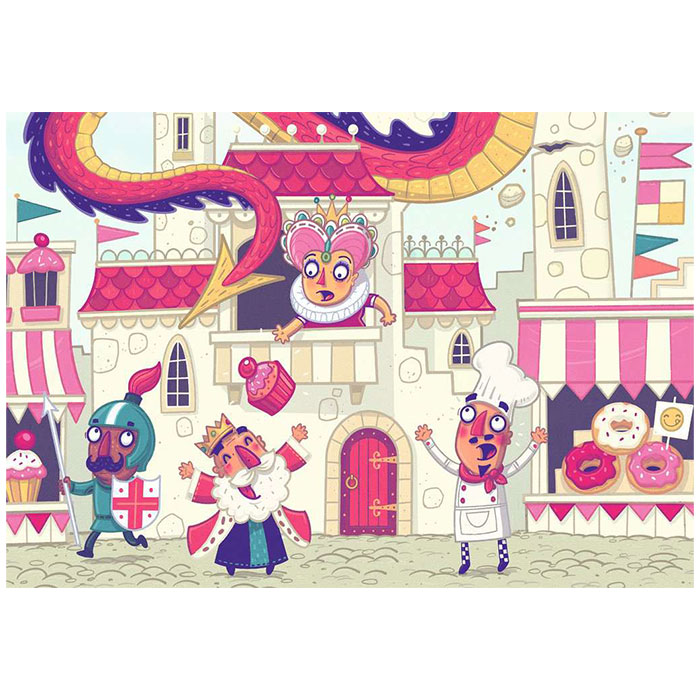 Ravensburger Puzzle and Play: The Donut Dragon, 2 x 24 PC Puzzle