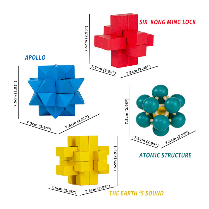 3D Luban Puzzle Assorted (Random Pick)