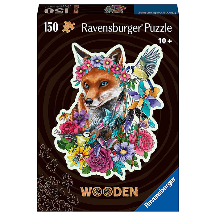 Ravensburger Colorful Fox 150 Pieces Wooden Jigsaw Puzzle | Mind Games ...