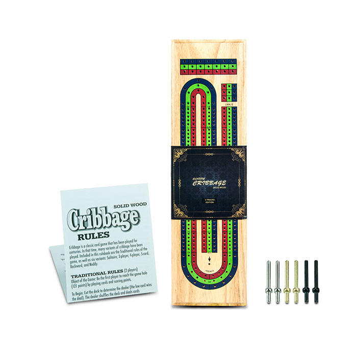 Cribbage Board 3 Track Wood Mind Games Canada