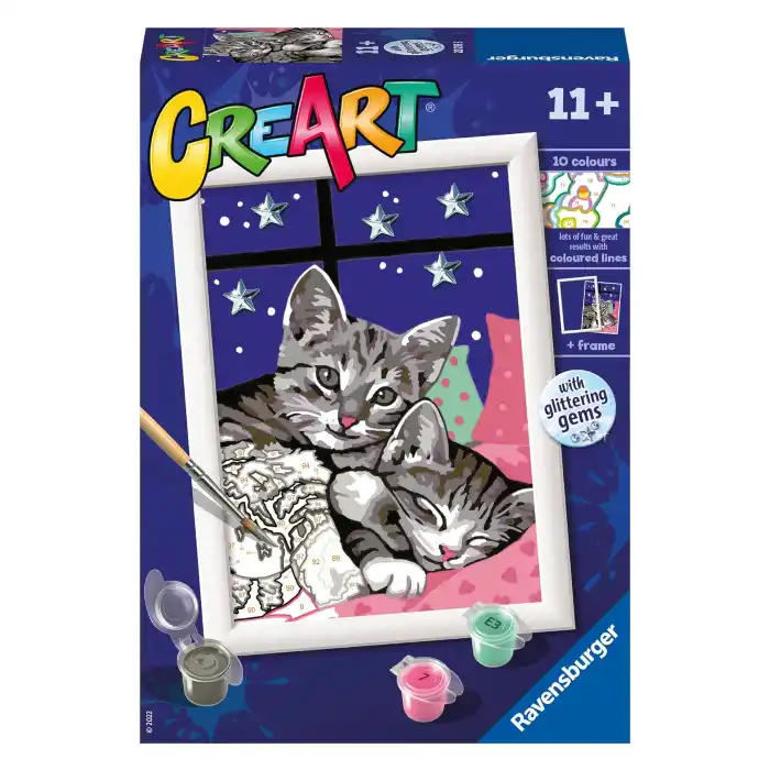 Ravensburger CreArt Sleepy Kitties Paint with Frame