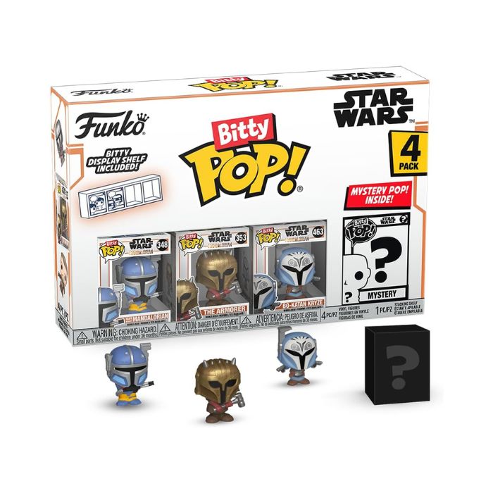 Funko Bitty Pop! Mini Collectible Toys 4 Pack Heavy Infantry Mandalorian & The Armorer & Bo Katan Kryze
