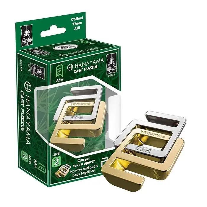 Hanayama Hex Cast Metal Puzzle – Mensa Level 3 Brain Teaser For Teens & Adults