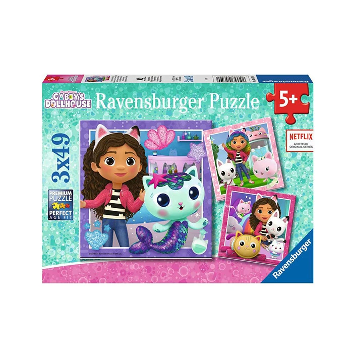 Ravensburger Gabbys Dollhouse Jigaw Puzzle 3X49 Pieces | Mind Games Canada