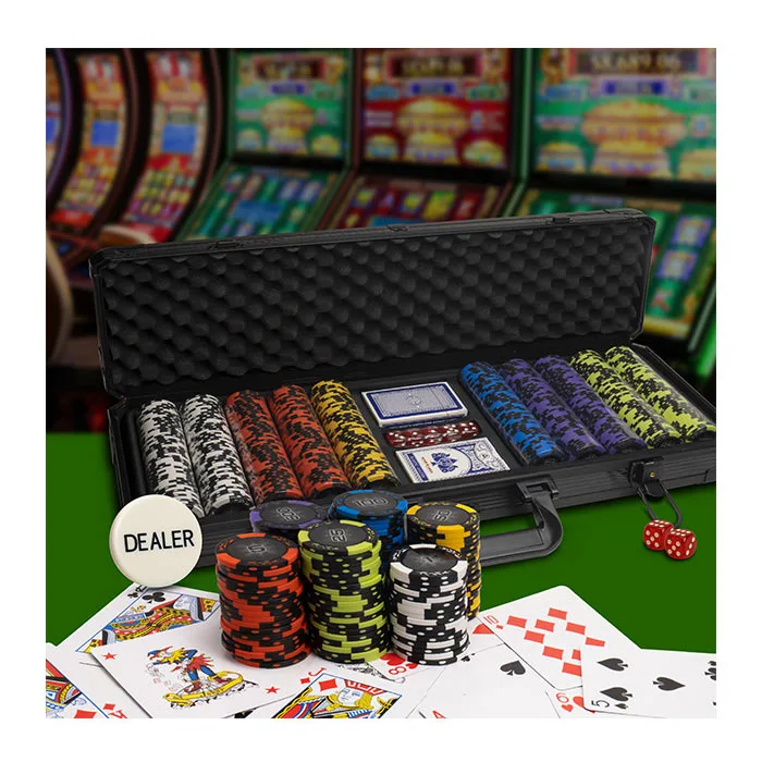 Tradeopia 500 Pieces Casino Poker Set With Black Case | Mind Games