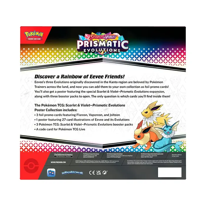 Pokemon SV8.5 Prismatic Evolutions Poster Collection | Mind Games Pokemon SV8.5 Prismatic Evolutions Poster Collection | Mind Games