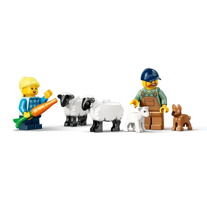 LEGO City Red Farm Tractor With Trailer And Sheep 116 Pieces