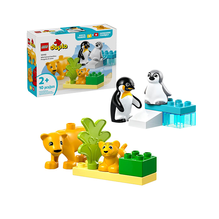 LEGO Duplo Wild Animal Families Penguins And Lions 10 Pieces