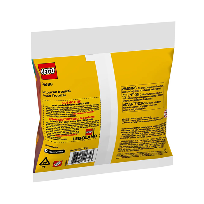 LEGO Creator 3 In 1 Tropical Toucan 59 Pieces