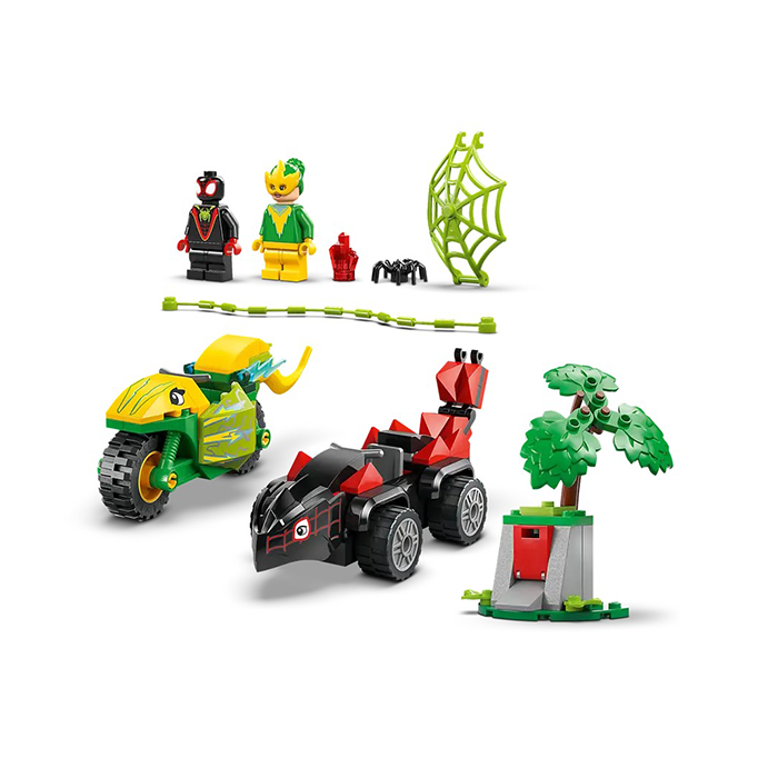 LEGO Marvel Spin And Electro Dinosaur Vehicle Chase 124 Pieces