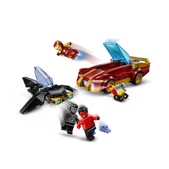 LEGO Marvel Iron Man Car And Black Panther VS Red Hulk 295 Pieces