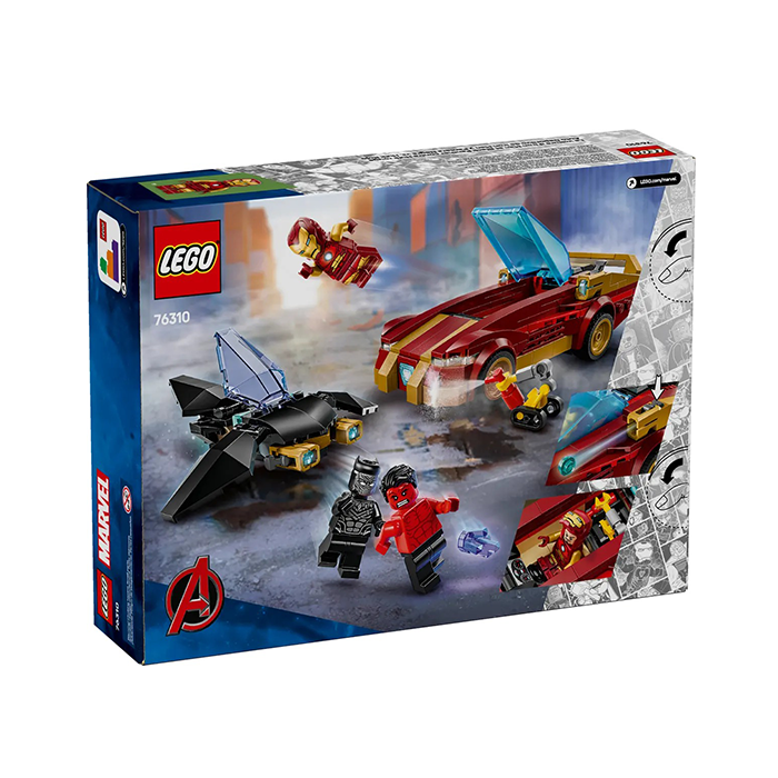 LEGO Marvel Iron Man Car And Black Panther VS Red Hulk 295 Pieces