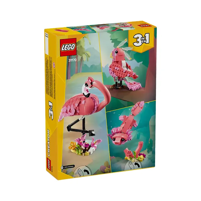 LEGO Creator 3in1 Wild Animals Pink Flamingo 288 Pieces
