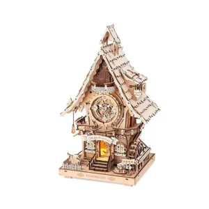 Robotime Cuckoo White Clock Mechanical 3D Wooden