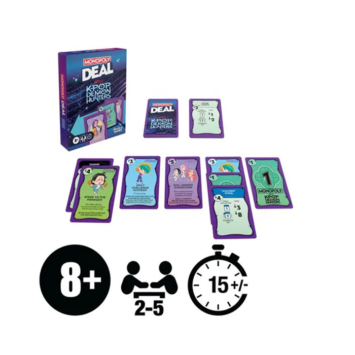 Monopoly Deal Kpop Demon Hunters Card Game