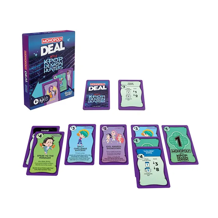 Monopoly Deal Kpop Demon Hunters Card Game