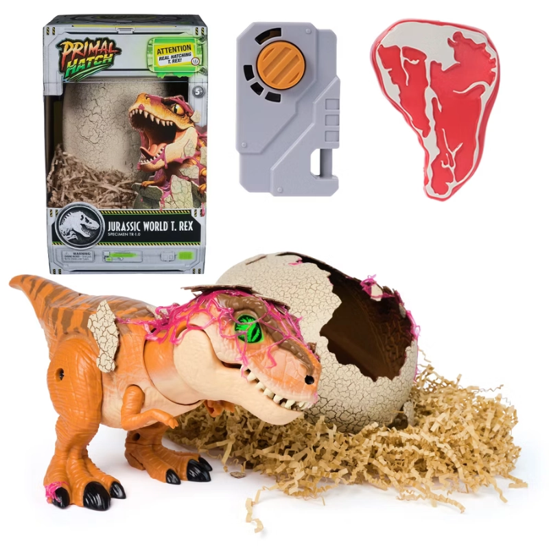 Jurassic World Primal Hatch Interactive T-Rex Toy Dinosaur & Egg